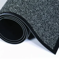 Crown Cross-Over Wiper/Scraper Mat, Rectangular, Gray Carpeted Surface, 48