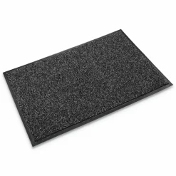 Crown Cross-Over Wiper/Scraper Mat, Rectangular, Gray Carpeted Surface, 36