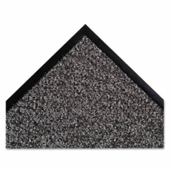 Crown Dust-Star Microfiber Wiper Mat, Rectangular, Charcoal Gray Carpeted Surface, 36" x 10 ft