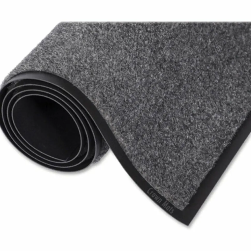 Crown Eco-Step Wiper Mat, 36" x 60", 100% Recycled, Charcoal