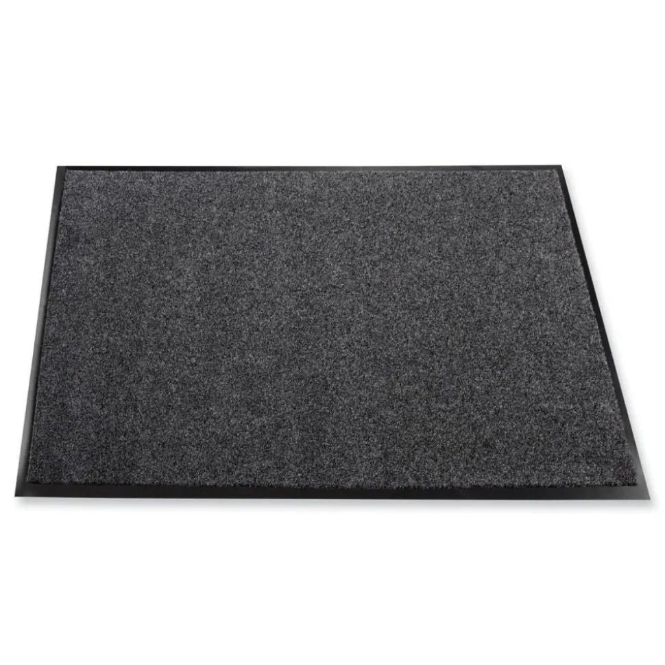 Crown EcoStep Wiper Mat EcoStep Mat, 24 x 36, Charcoal