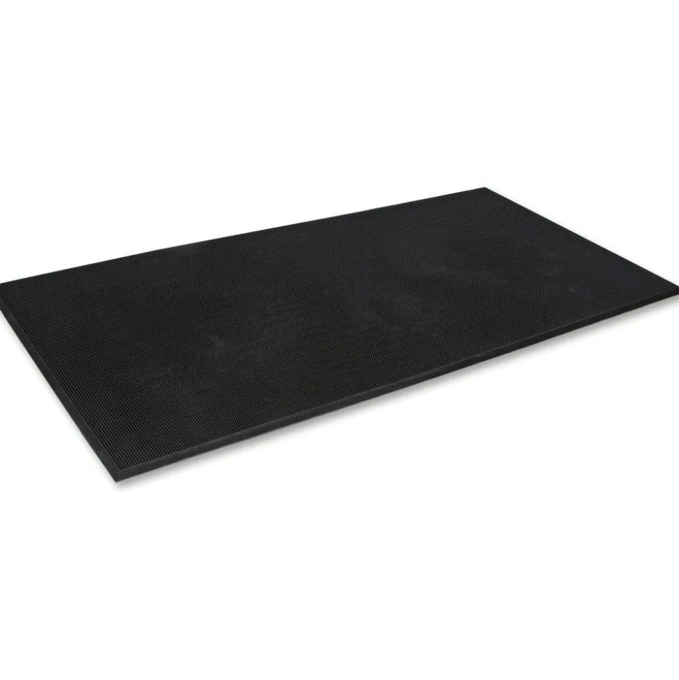 Crown Mats Mat-A-Dor Rubber Fingertip Scraper Mat - Entryway, Floor, Home, Office, Indoor, Outdoor - 32"x24"x 0.625" Thickness - MASR42BK