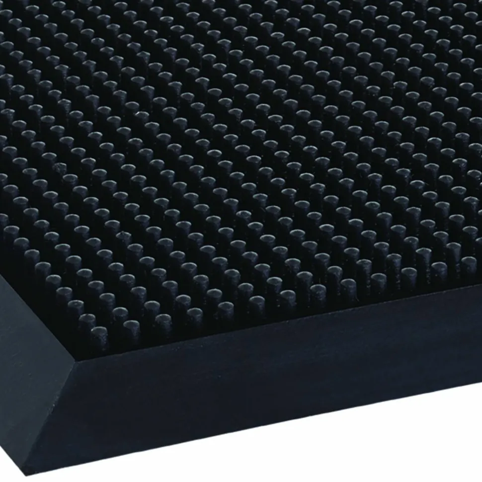 Crown Mats Mat-A-Dor Rubber Fingertip Scraper Mat - Entryway, Floor, Home, Office, Indoor, Outdoor - 32"x24"x 0.625" Thickness - MASR42BK