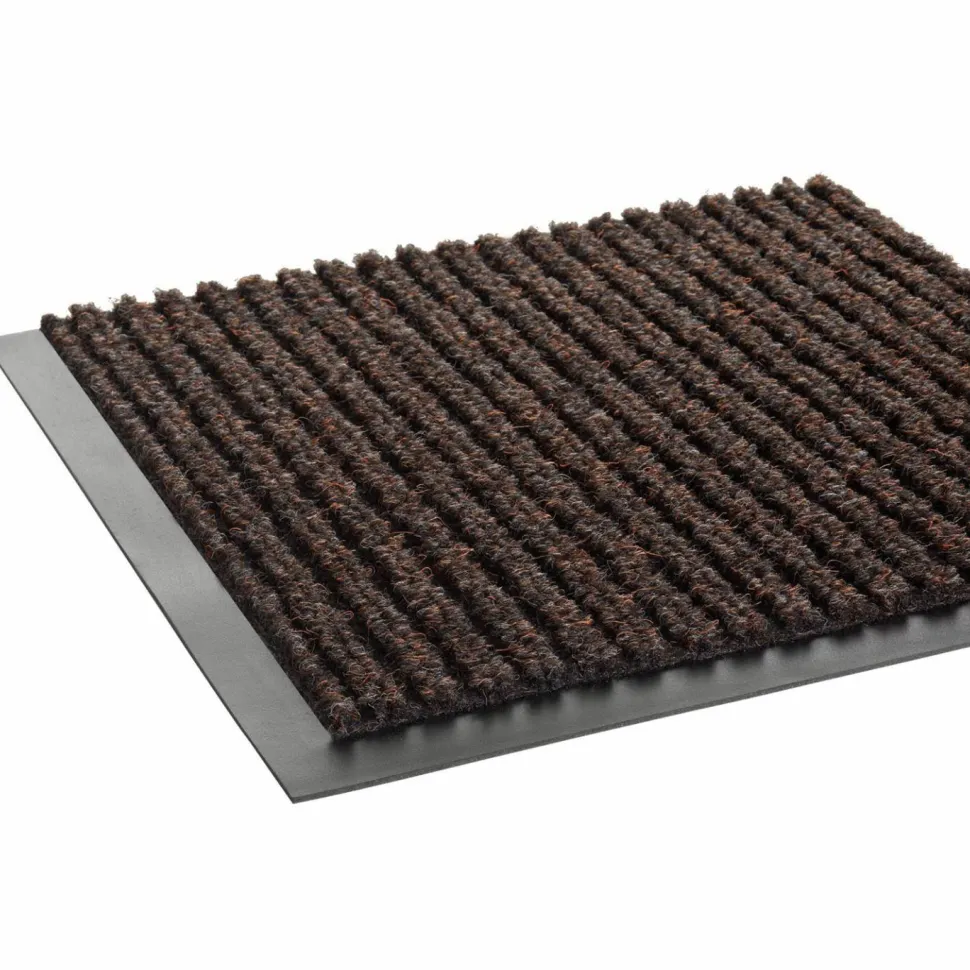 Crown Needle Rib Wipe And Scrape Indoor Mat, 36" x 60", Brown