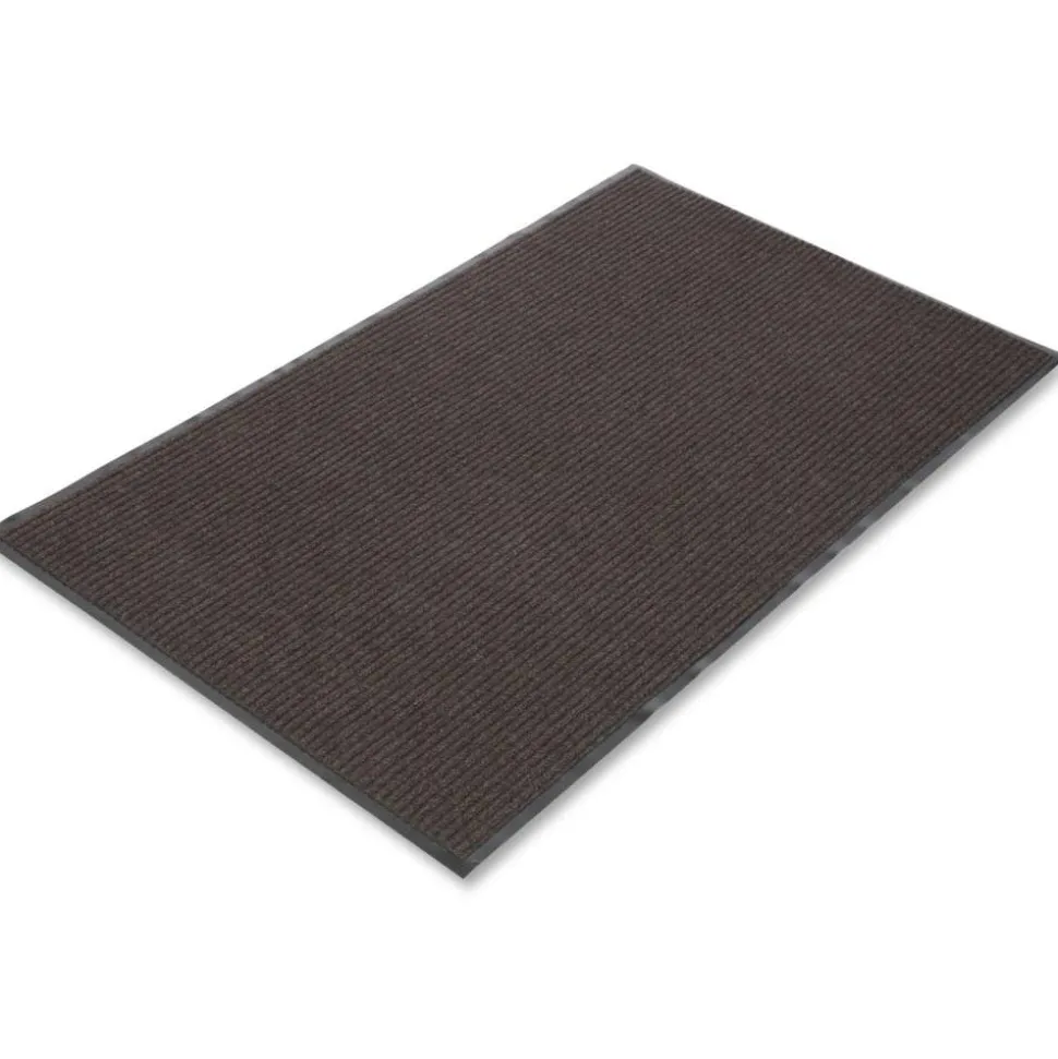 Crown Needle Rib Wipe And Scrape Indoor Mat, 36" x 60", Brown