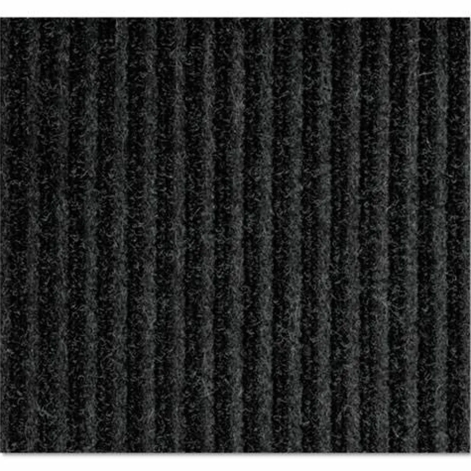 Crown Needle-Rib Wiper/Scraper Mat, Rectangular, Charcoal Gray Ribbed Surface, 36" x 48"