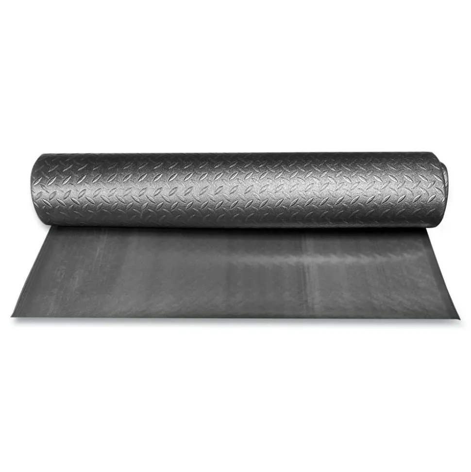Crown Tuff-Spun Foot-Lover Diamond Surface Mat, Rectangular, Black Diamond Embossed Surface, 24" x 36"