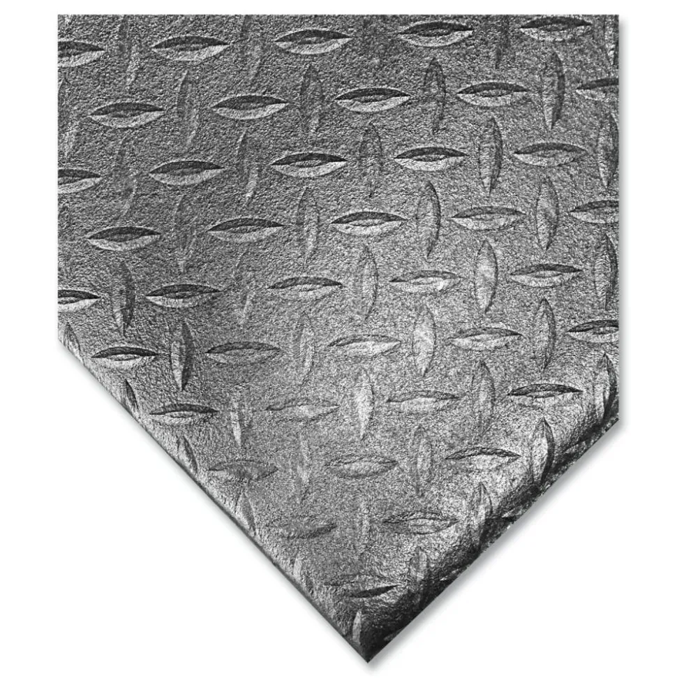 Crown Tuff-Spun Foot-Lover Diamond Surface Mat, Rectangular, Black Diamond Embossed Surface, 36" x 60"