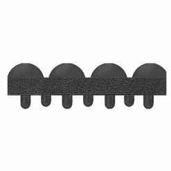 Crown Yoga-Flex, Rectangular, Black High/Low Bubble Surface, 24" x 36"