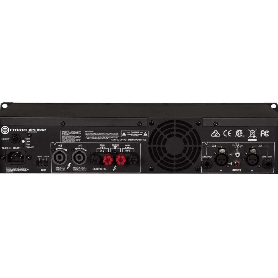 Crown XLS 1002 Amplifier - 700 W RMS - 2 Channel - Black