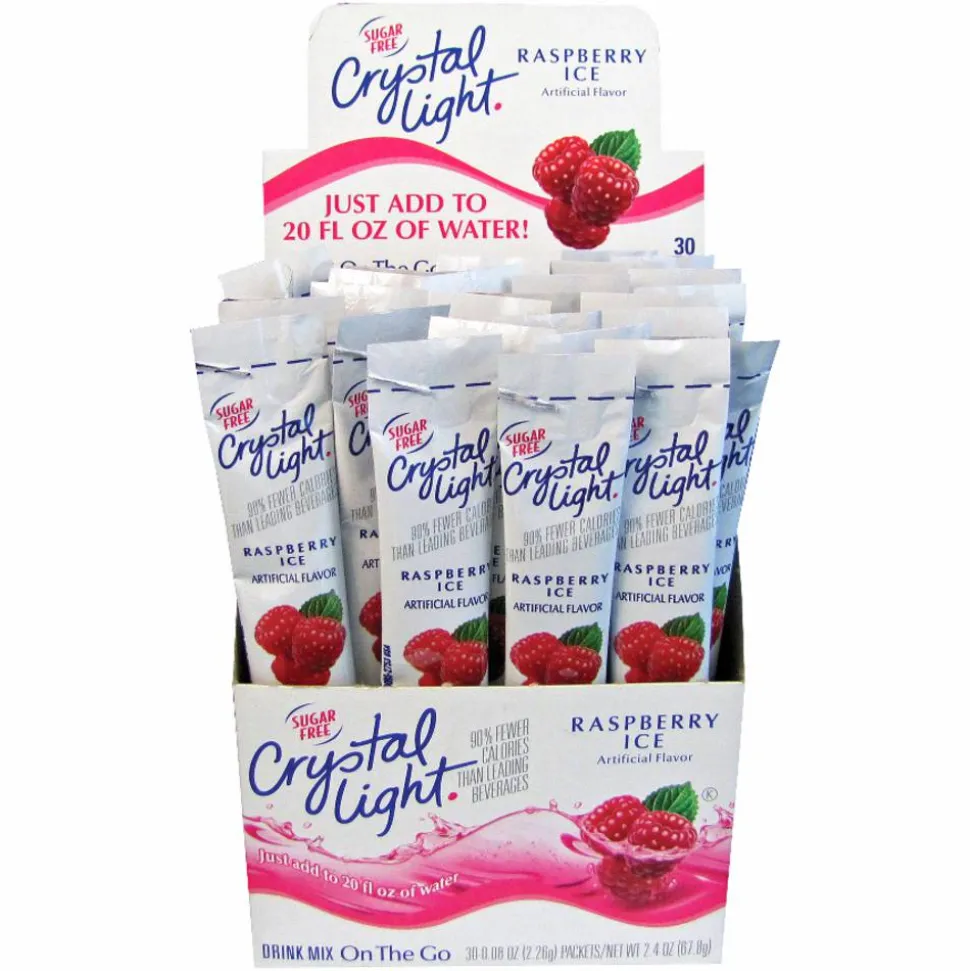 Crystal Light On The Go Mix Sticks, Raspberry, Box Of 30 Packets