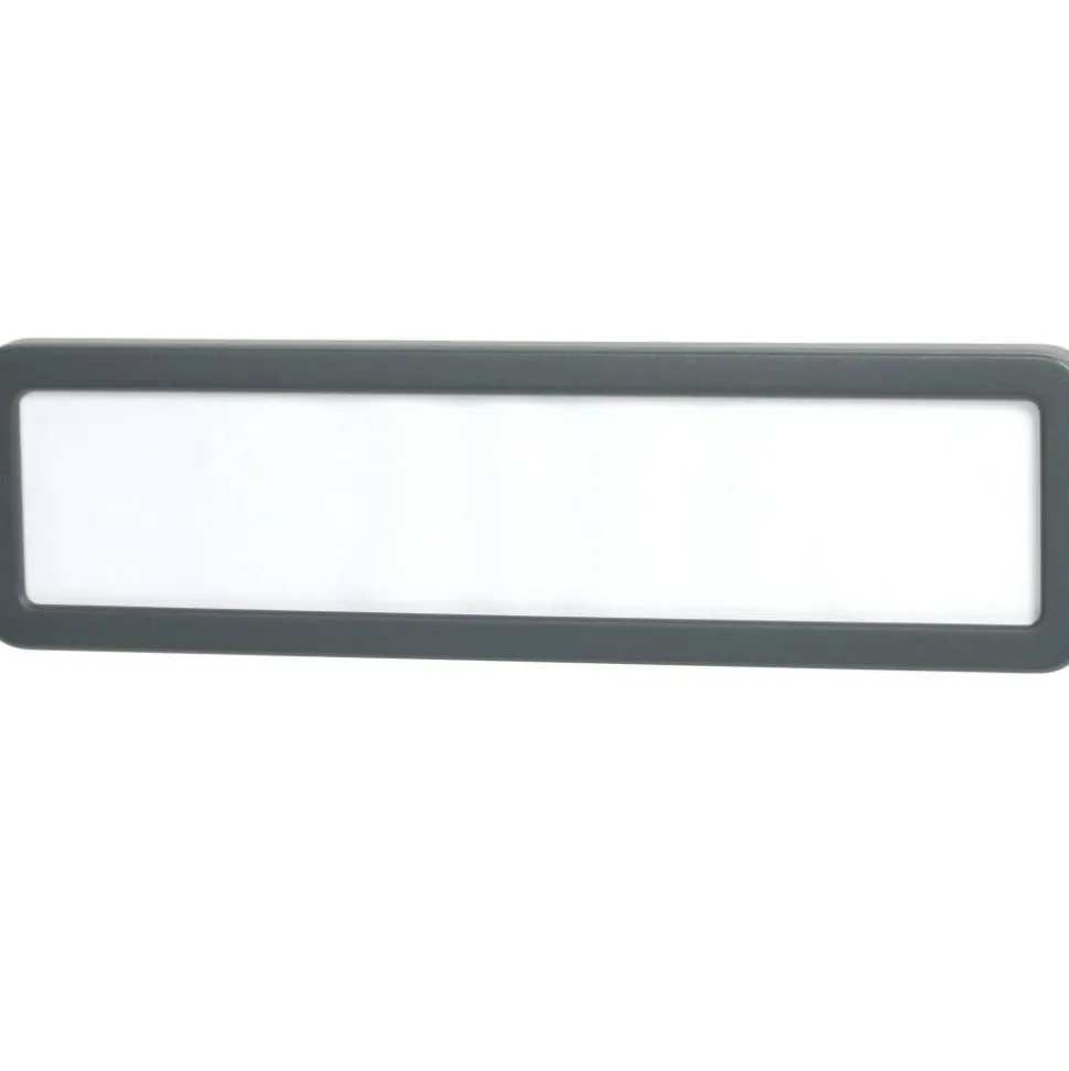 Cubicle Name Plate, 2 5/8" x 9 1/8" x 7/8", 30% Recycled, Charcoal