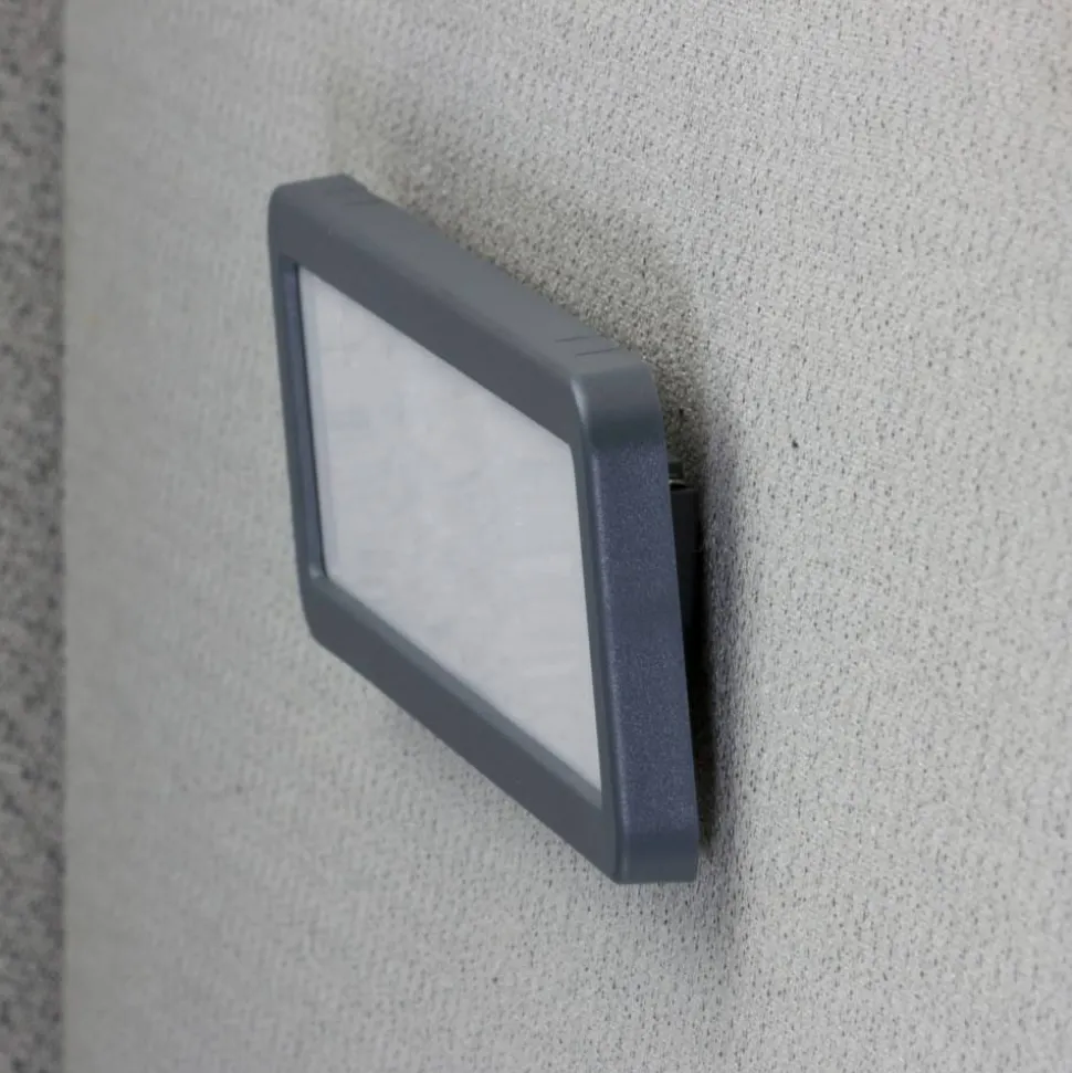 Cubicle Name Plate, 2 5/8" x 9 1/8" x 7/8", 30% Recycled, Charcoal