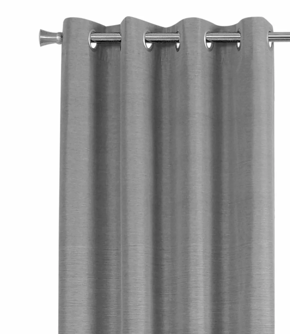 Curtain Panel, 2pcs Set, 54"W X 95"L, 100% Blackout, Grommet, Living Room, Bedroom, Kitchen, Grey Thermal Insulation Polyester, Contemporary, Modern