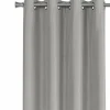 Curtain Panel, 2pcs Set, 54"W X 84"L, 100% Blackout, Grommet, Living Room, Bedroom, Kitchen, Grey Thermal Insulation Polyester, Contemporary, Modern