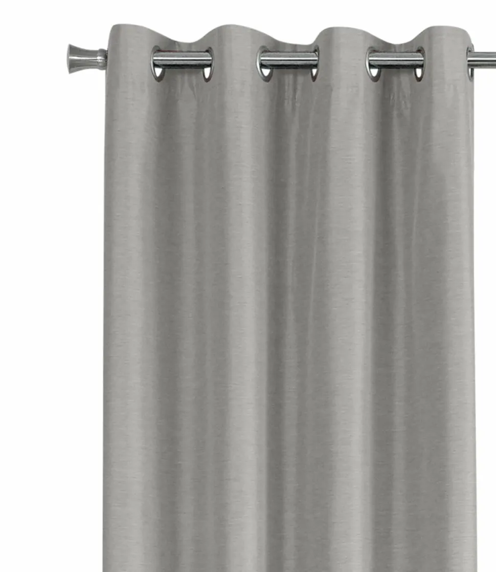 Curtain Panel, 2pcs Set, 54"W X 84"L, 100% Blackout, Grommet, Living Room, Bedroom, Kitchen, Grey Thermal Insulation Polyester, Contemporary, Modern