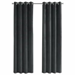 Curtain Panel, 2pcs Set, 54"W X 84"L, Room Darkening, Grommet, Living Room, Bedroom, Kitchen, Beige Micro Suede, Contemporary, Modern