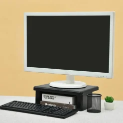 DAC Adjustable LCD/TFT Monitor Riser - 66 lb Load Capacity - Flat Panel Display Type Supported - 13