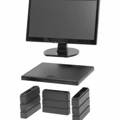 DAC Adjustable LCD/TFT Monitor Riser - 66 lb Load Capacity - Flat Panel Display Type Supported - 13