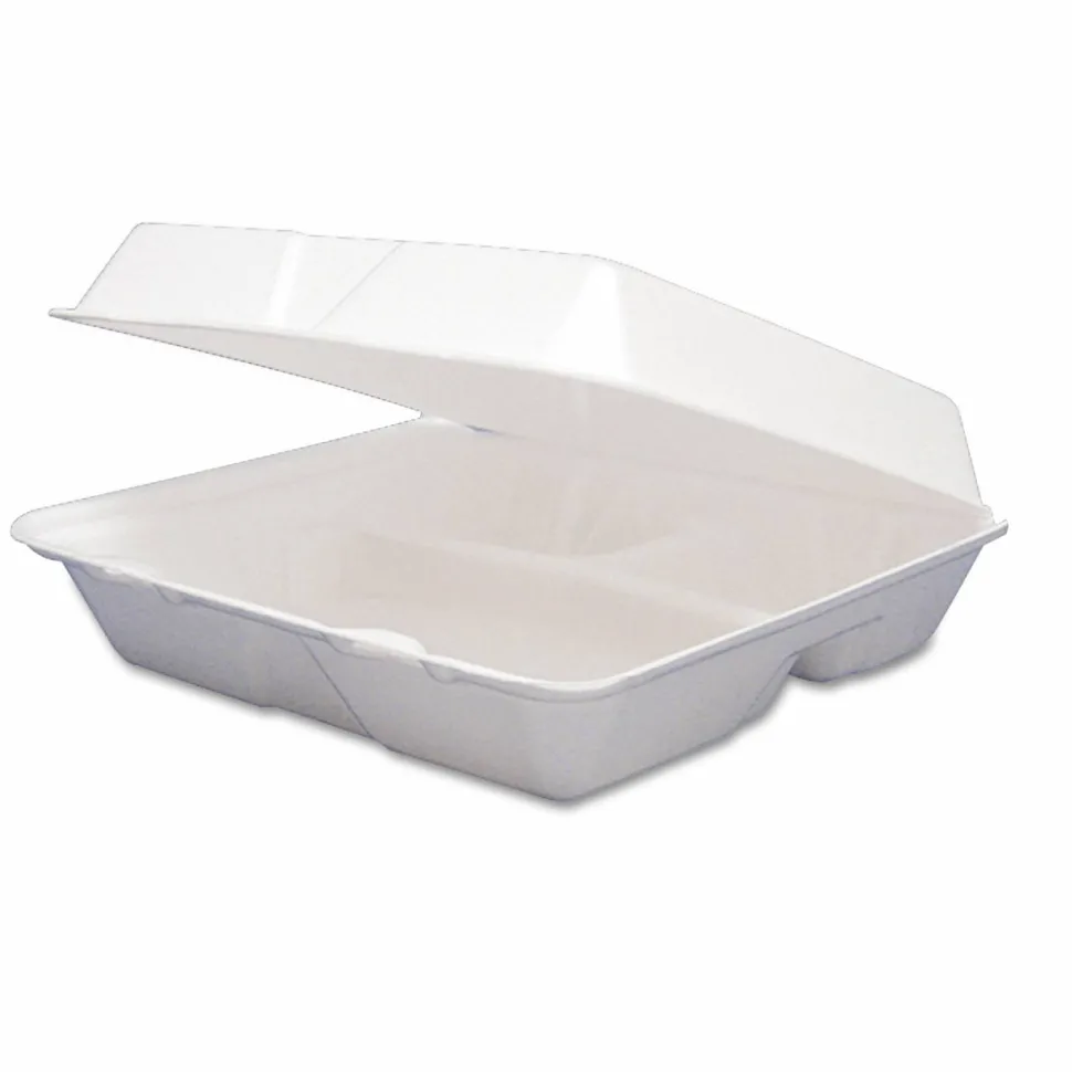 Dart 9-1/2" Triple-Compartment Foam Containers