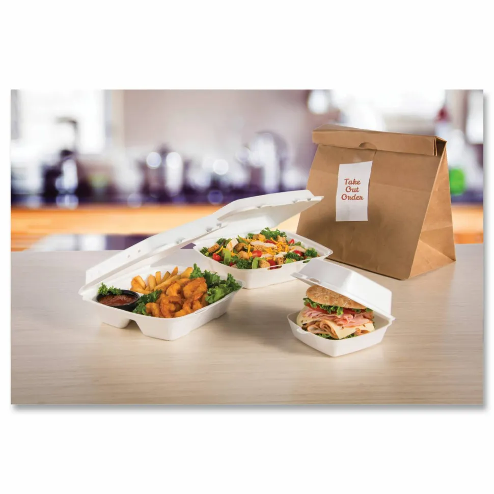 Dart 9-1/2" Triple-Compartment Foam Containers