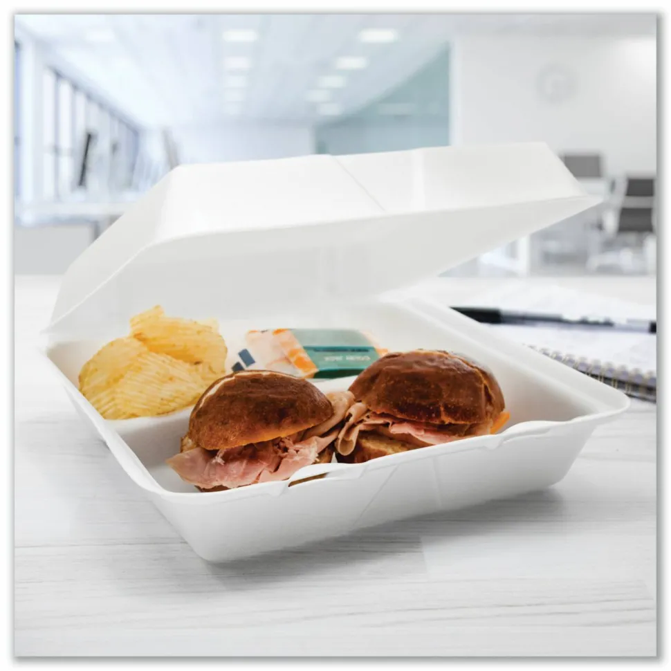 Dart 9-1/2" Triple-Compartment Foam Containers