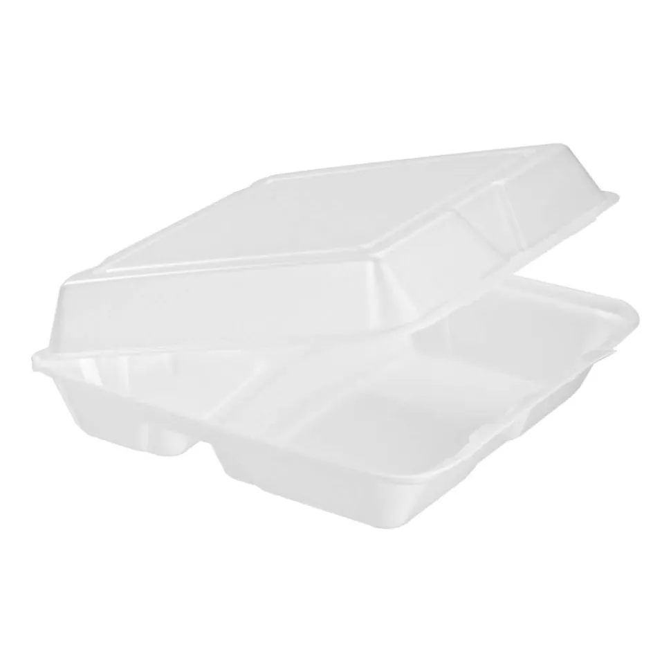 Dart 9-1/2" Triple-Compartment Foam Containers