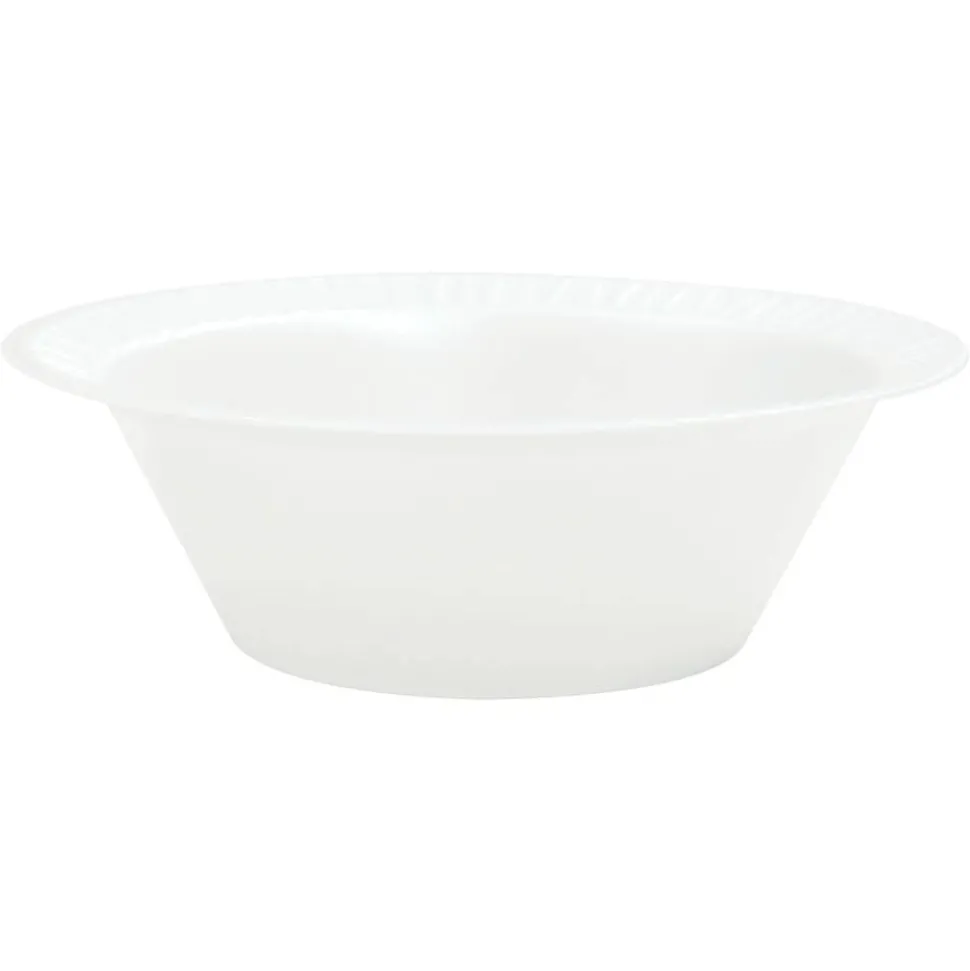 Dart Concorde Foam Bowls, 12 Oz, White, 25 Bowls Per Pack, Carton Of 1,000 Packs