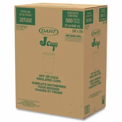 Dart Foam Drink Cups, 32 oz., White, 25/Bag, 20 Bags/Carton