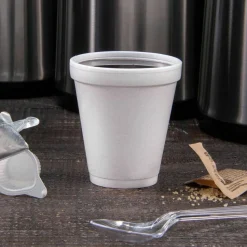 Dart Insulated Foam Drinking Cups, White, 8 Oz, Bag Of 25