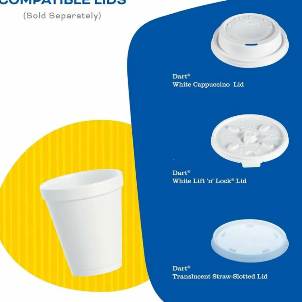 Dart J Cup 10 oz Insulated Foam Cups