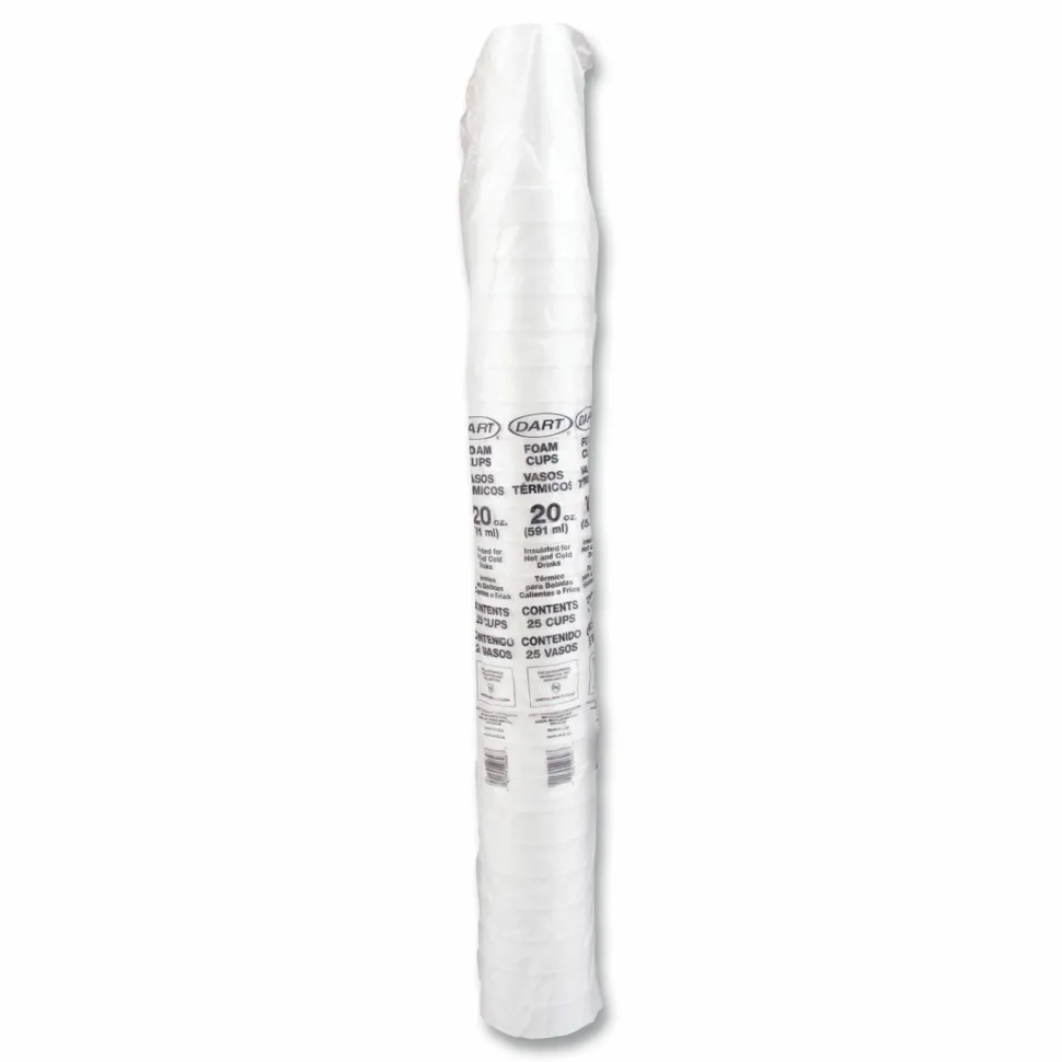 Dart J Cup 20 oz Insulated Foam Cups