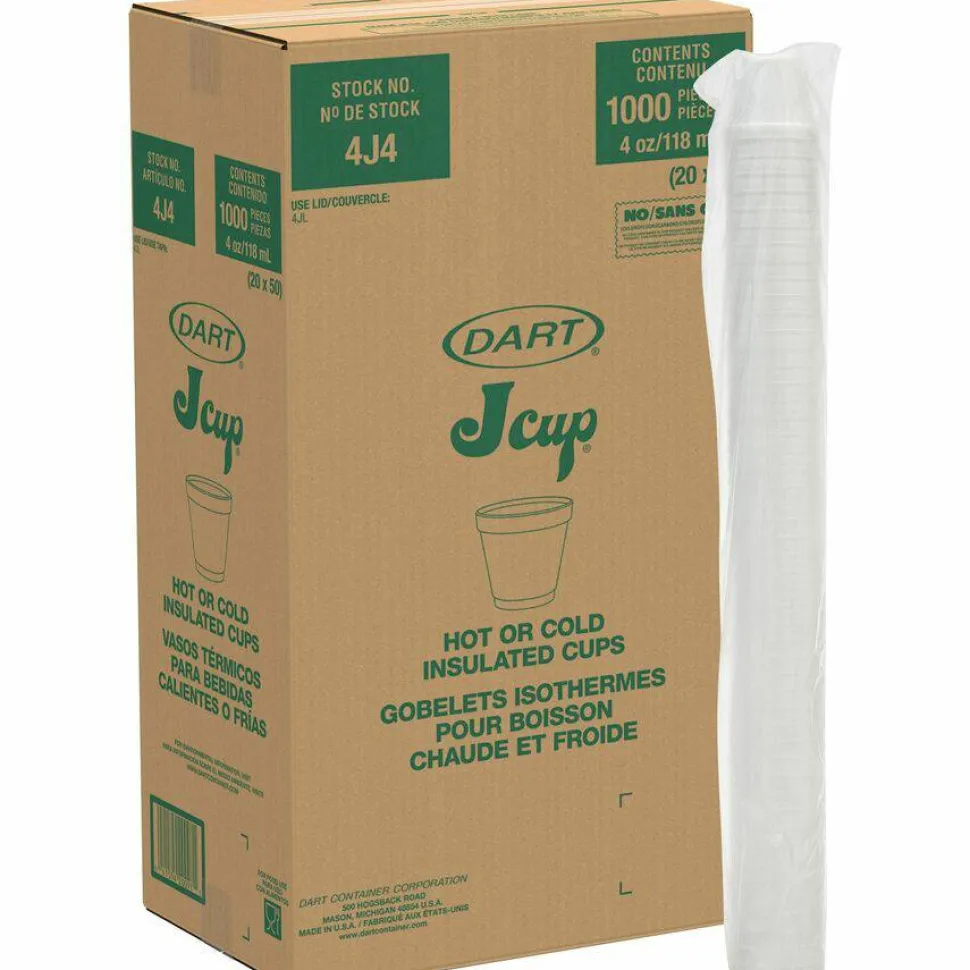 Dart J Cup 4 oz Insulated Foam Cups