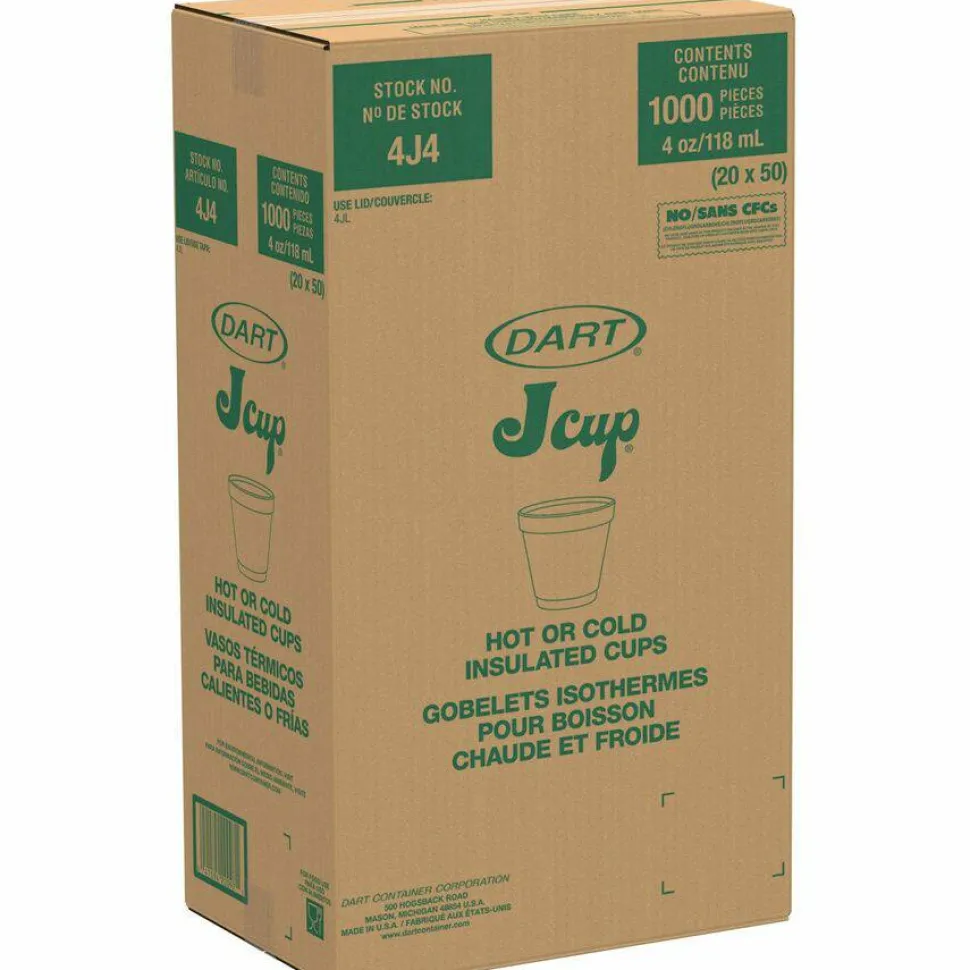 Dart J Cup 4 oz Insulated Foam Cups