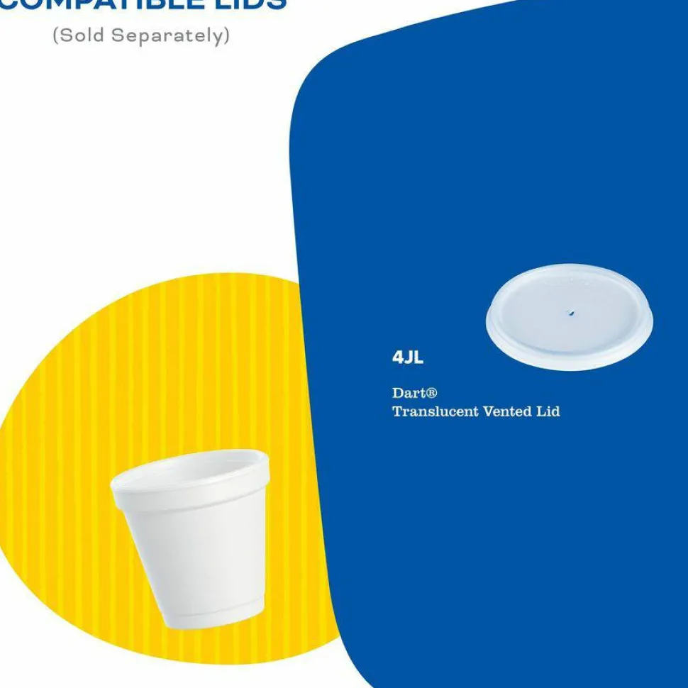 Dart J Cup 4 oz Insulated Foam Cups
