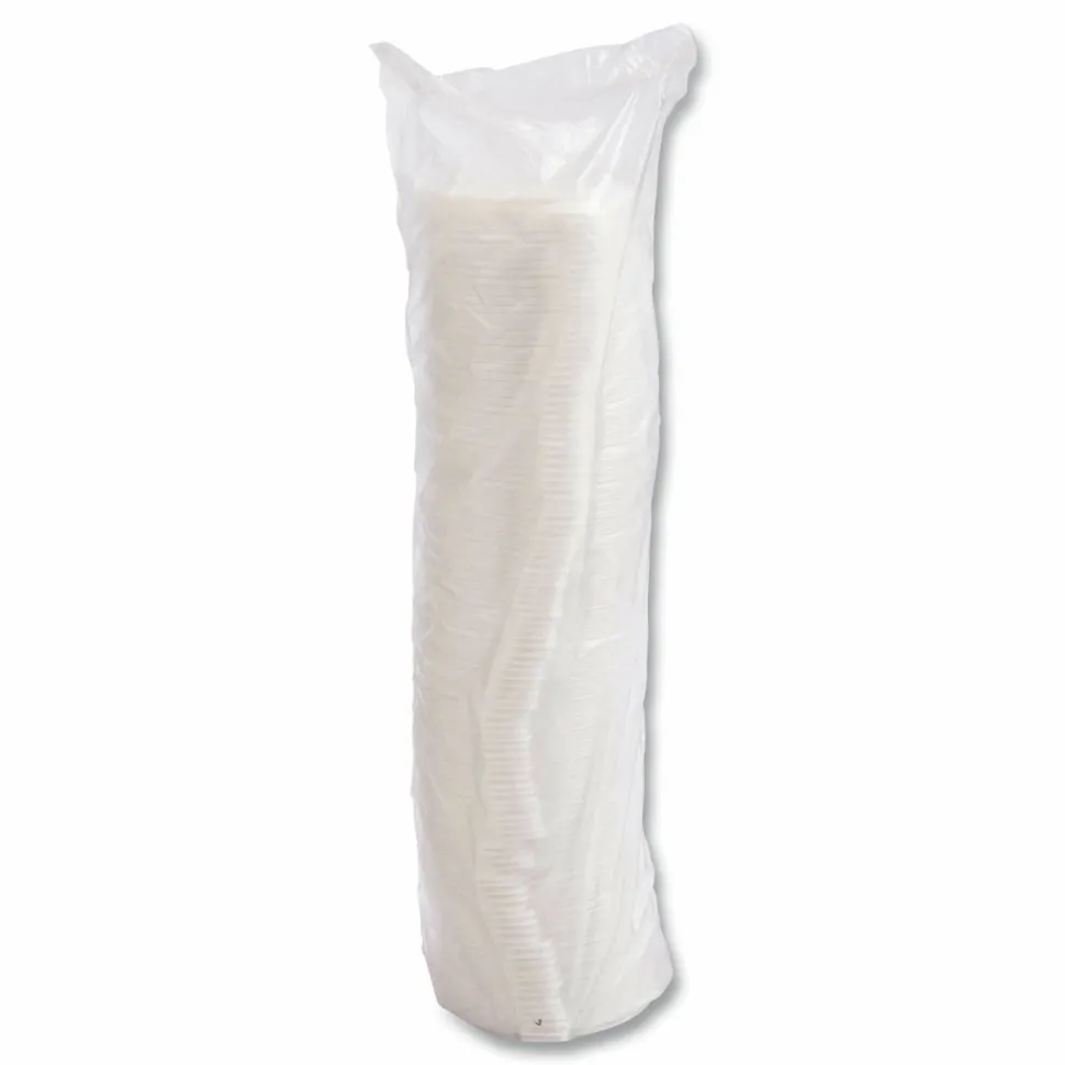 Dart Lift-n-Lock Coffee Cup White Lids - Dome - Plastic - White - 1000 / Carton