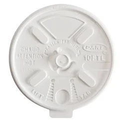 Dart Lift-n-Lock Coffee Cup White Lids - Dome - Plastic - White - 1000 / Carton
