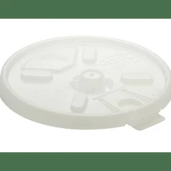 Dart Lift-n-Lock Lid With Straw Slot For 12 Oz Foam Cups , Translucent, Box Of 1,000