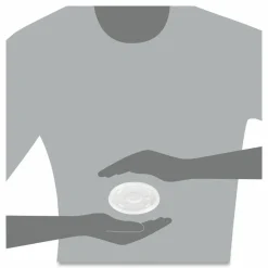 Dart Translucent Slotted Foam Cup Lids - Translucent - 100 / Pack - 10 / Carton