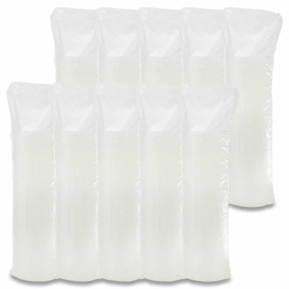 Dart Translucent Slotted Foam Cup Lids - Translucent - 100 / Pack - 10 / Carton