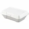 Dart Hinged-Lid Carryout Food Containers, 1 Compartment, 2 7/8"H x 6 3/8"W x 9 5/16"D, White, Pack Of 200