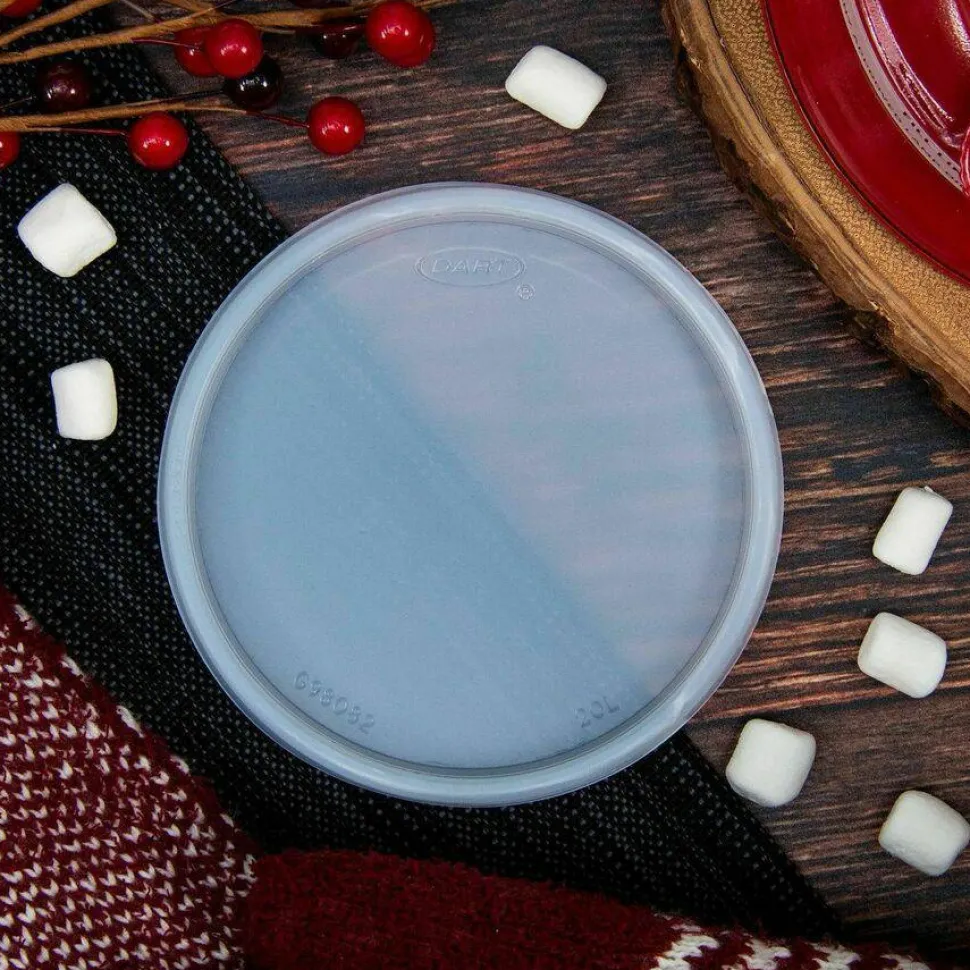 Dart 20 oz HIPS Plastic Non-vented Lid - Translucent