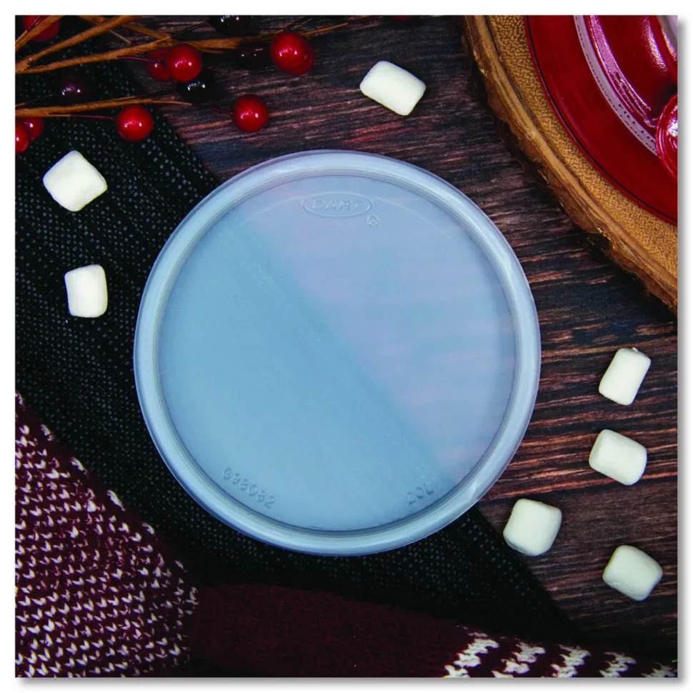 Dart 20 oz HIPS Plastic Non-vented Lid - Translucent