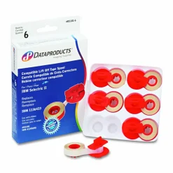 Dataproducts R51816 Compatible Low-Tack Lift-Off Tape, Clear, 6/Box