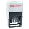 Date Line Dater Stamp Self-Inking with Extra Pad Date Line Dater Stamp, 1” x 3/16" Impression, Black Ink