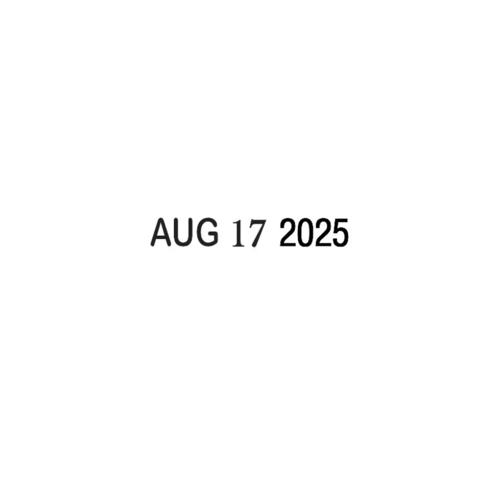 Date Line Dater Stamp Self-Inking with Extra Pad Date Line Dater Stamp, 1” x 3/16" Impression, Black Ink