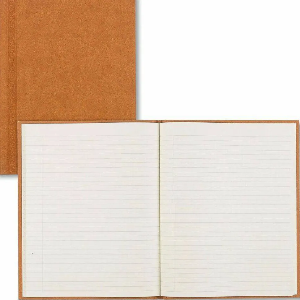 Da Vinci Perfect Binding Executive Hard-Cover Journal, 8 1/2" x 11", Tan