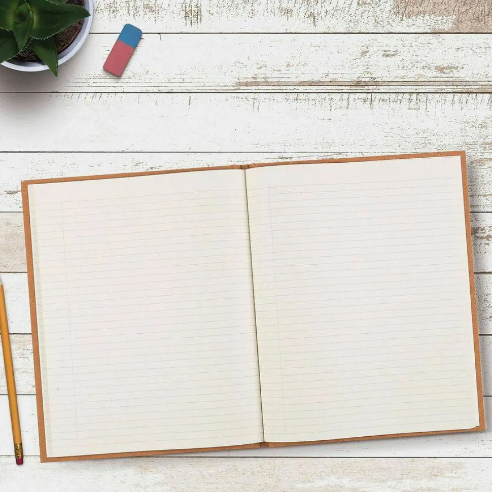 Da Vinci Perfect Binding Executive Hard-Cover Journal, 8 1/2" x 11", Tan