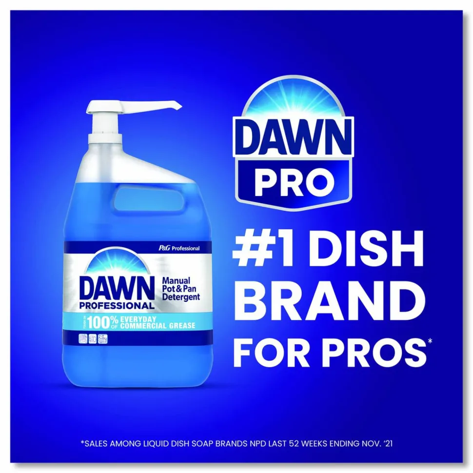 Dawn Professional Heavy-Duty Manual Pot/Pan Dish Detergent, Original Scent, 1 gal Bottle, 2/Carton
