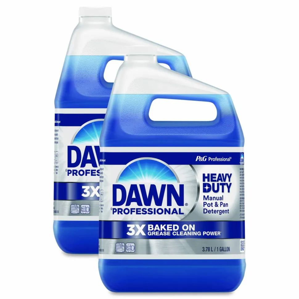 Dawn Professional Heavy-Duty Manual Pot/Pan Dish Detergent, Original Scent, 1 gal Bottle, 2/Carton